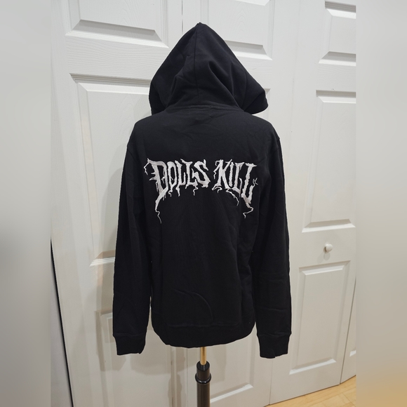 Dolls Kill Logo Current Mood Crew Zip Up Hoodie Robe Mega Tote Hat Merch S - Picture 5 of 14